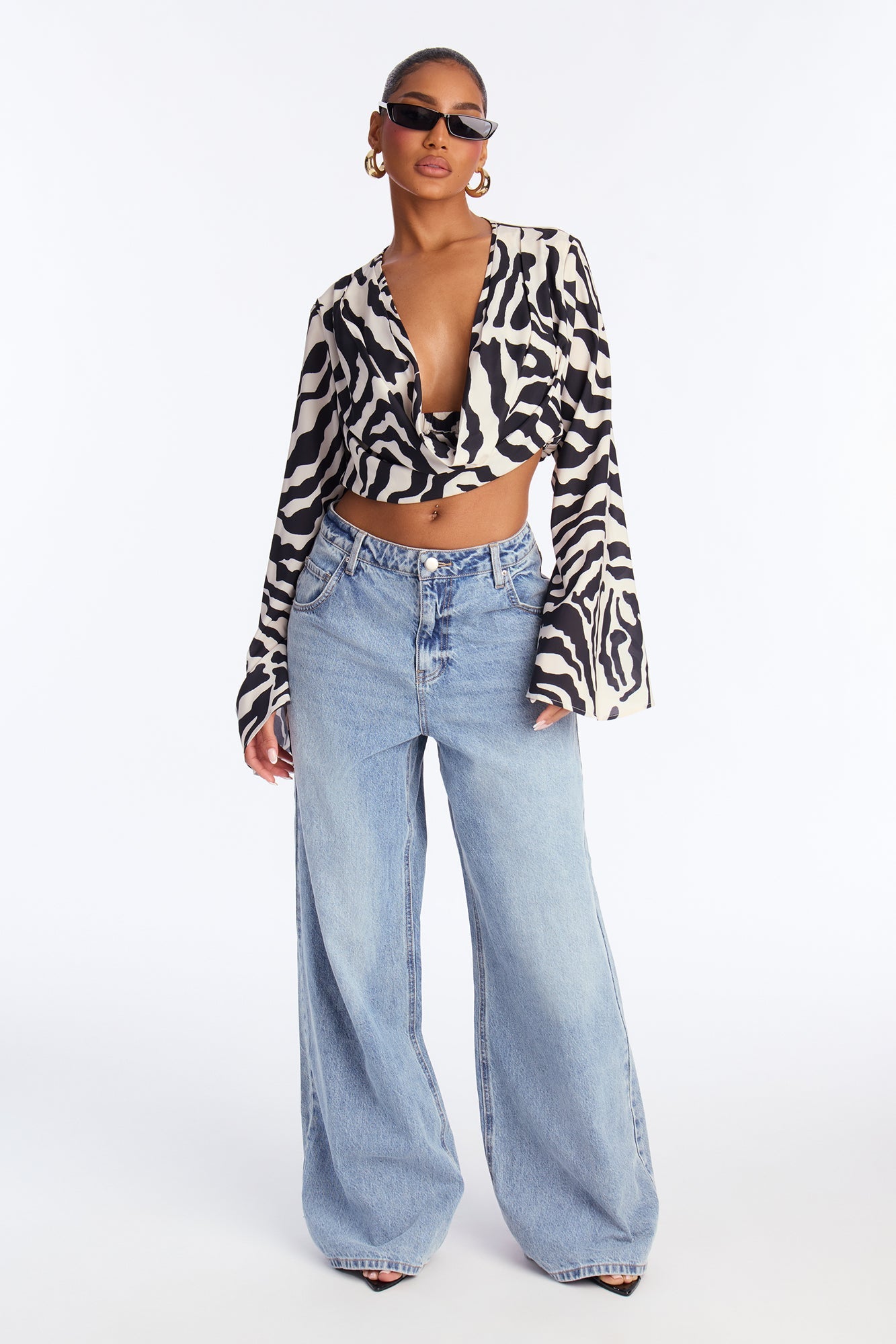 Back To It Wide Leg Jeans - Light Wash
