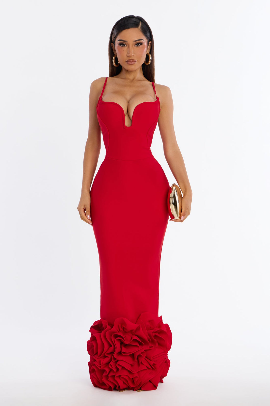 Making Me Blush Bandage Gown - Red