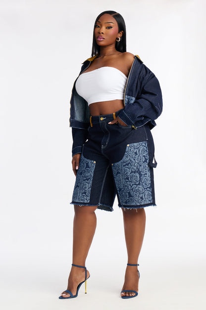 Essex Loose Utility Jorts - Dark Denim