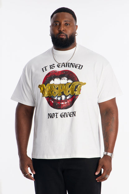 Respect Is Earned Short Sleeve Tee - White