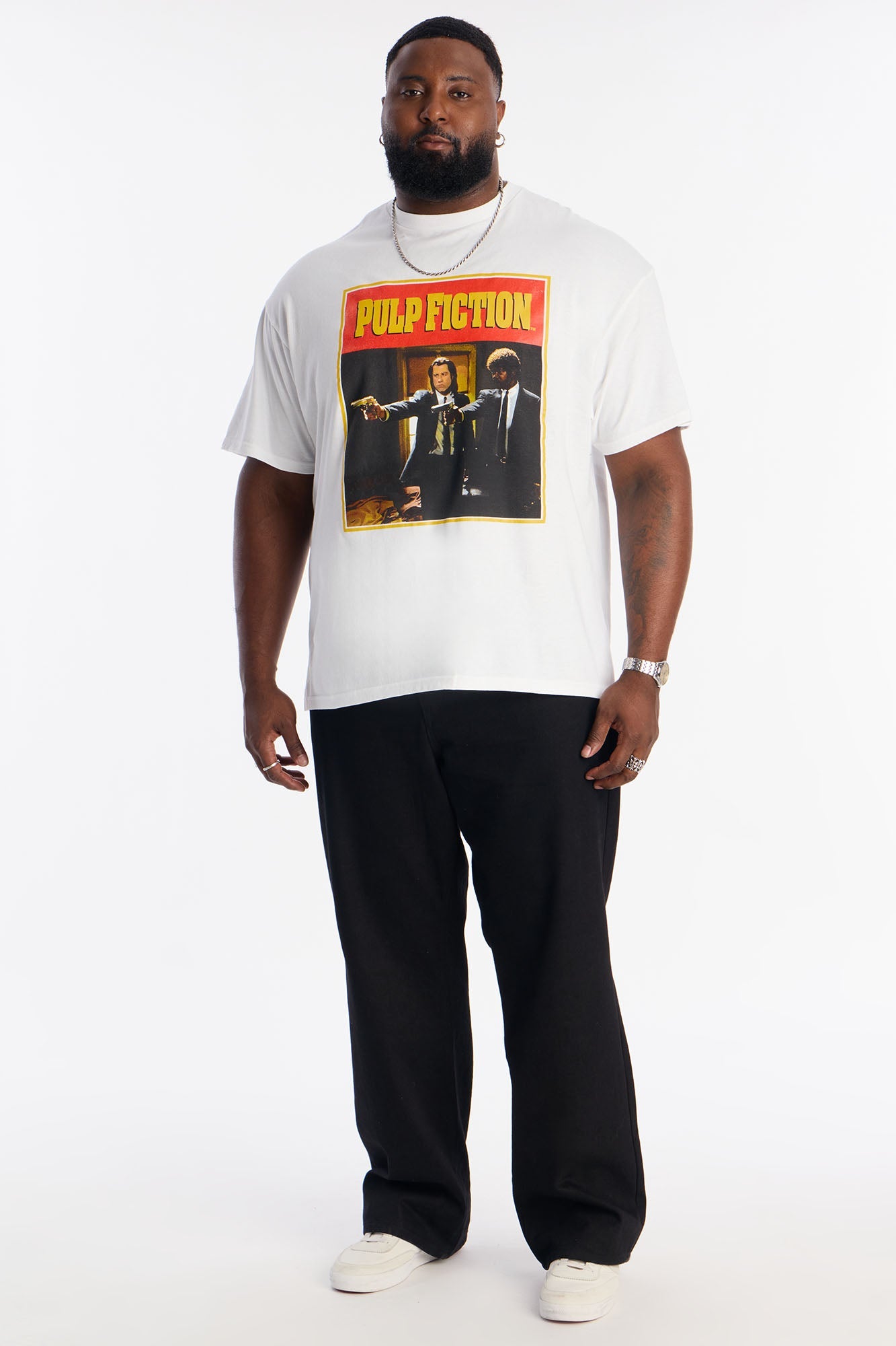 Pulp Fiction Say What Again Short Sleeve Tee - White