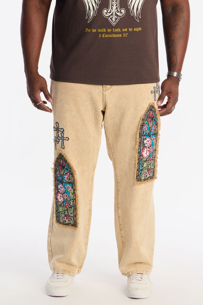 Straight Sacred Heart Pant - Stone