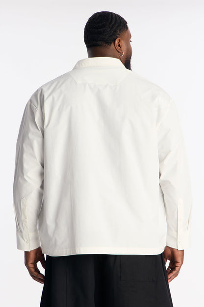 Skyline Views Button Up Shirt - White