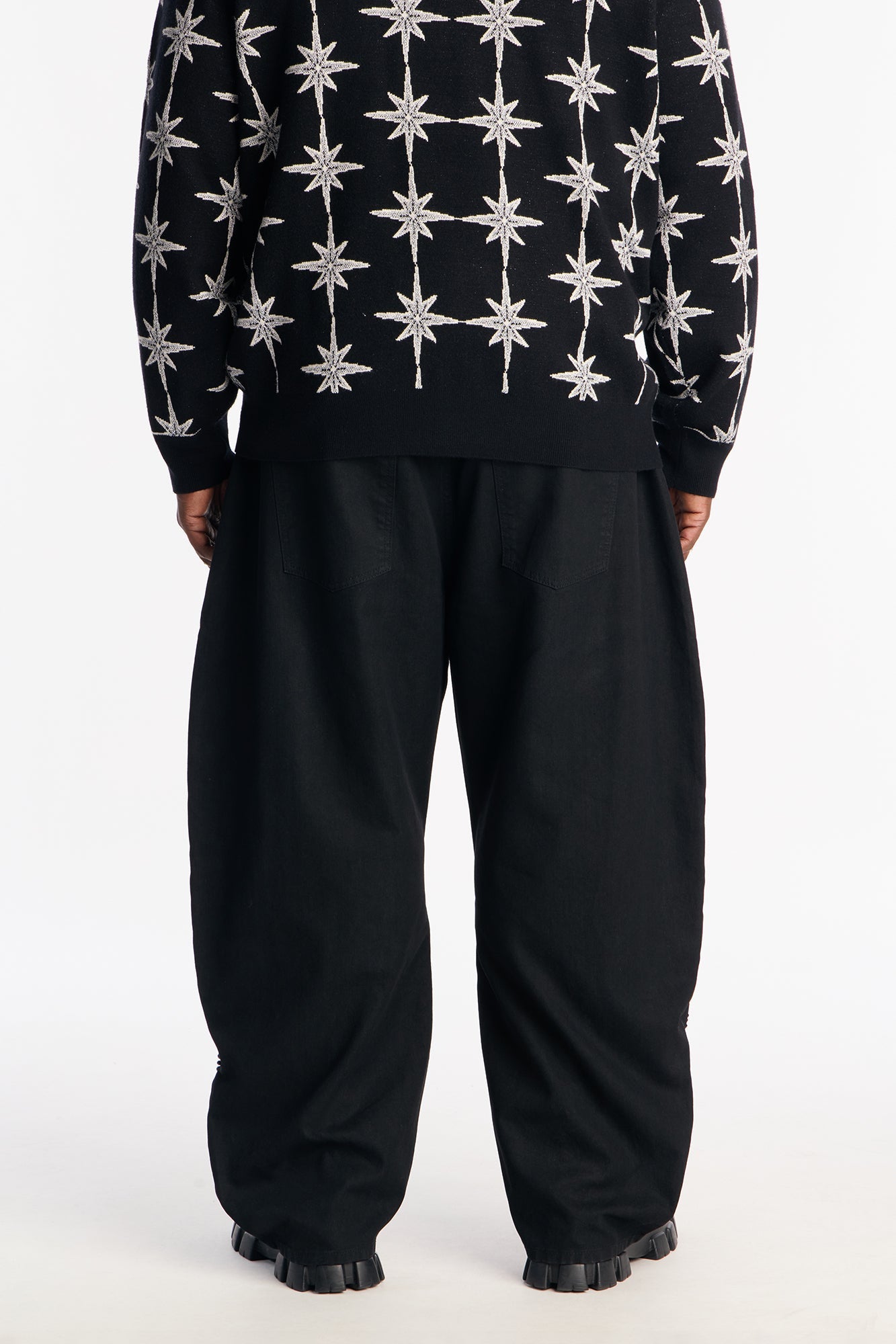 Barrel Pearl Obsidian Jean - Black