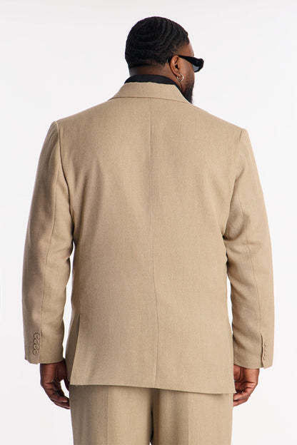 Relaxed Double Breasted Galaxy Blazer - Taupe