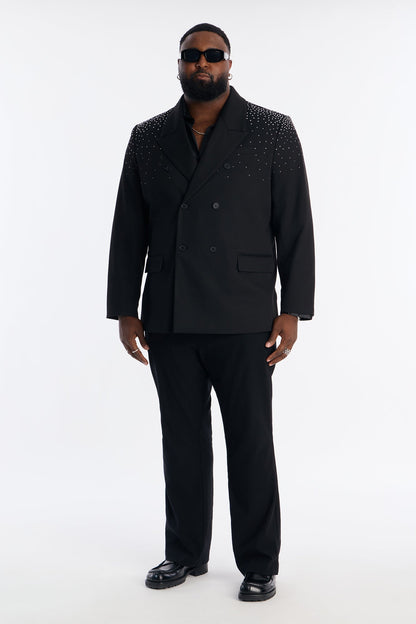 Relaxed Star Gazer Embellished Jacket - Black