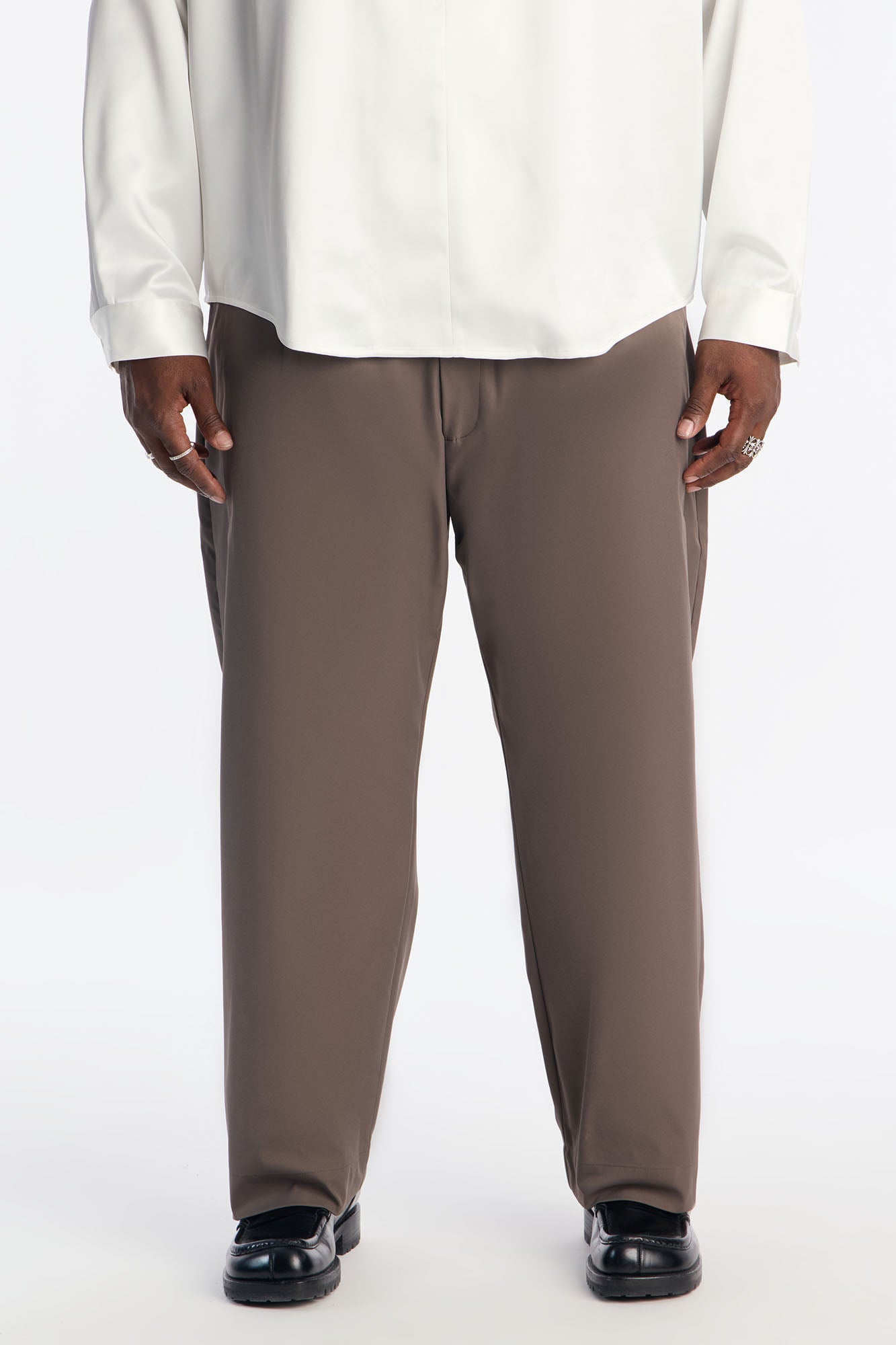 Relaxed Straight Heirloom Pleated Trouser - Grey