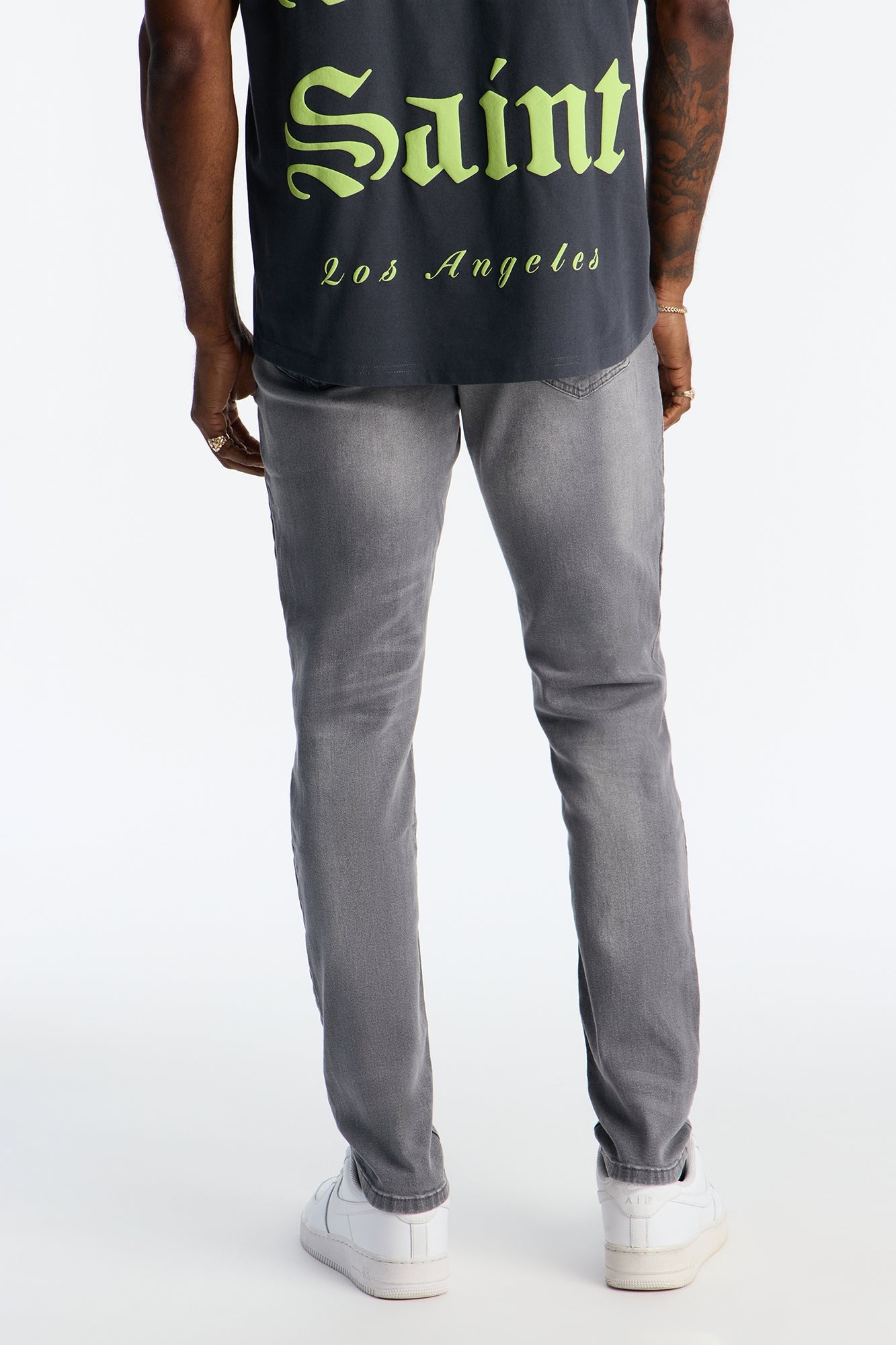 Skinny Distressed Bushwick Jeans - Grey