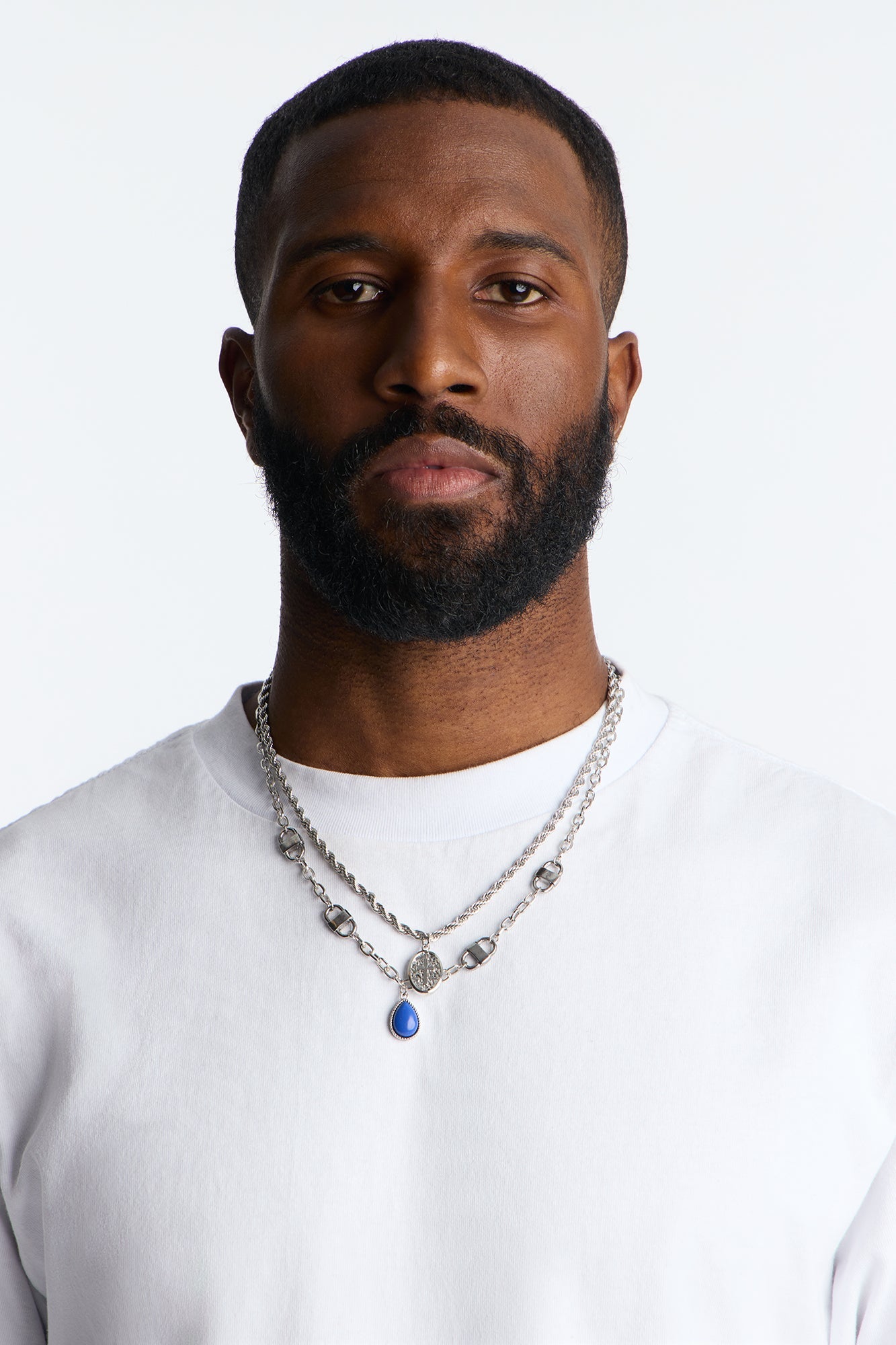 Praised Pendant Necklace Set - Silver