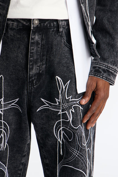 Baggy Skyfire Jean - Black Wash