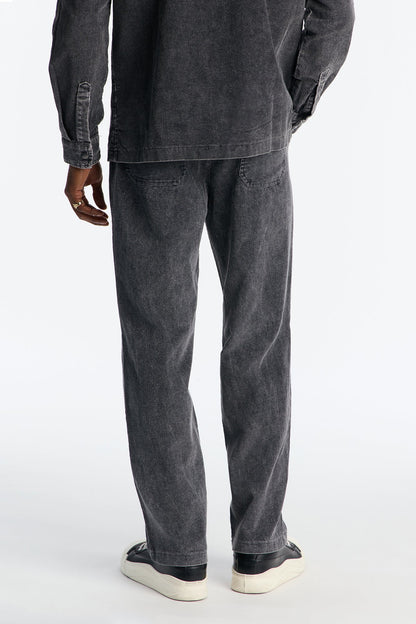 Straight Chi Town Corduroy Pant - Acid Wash Black