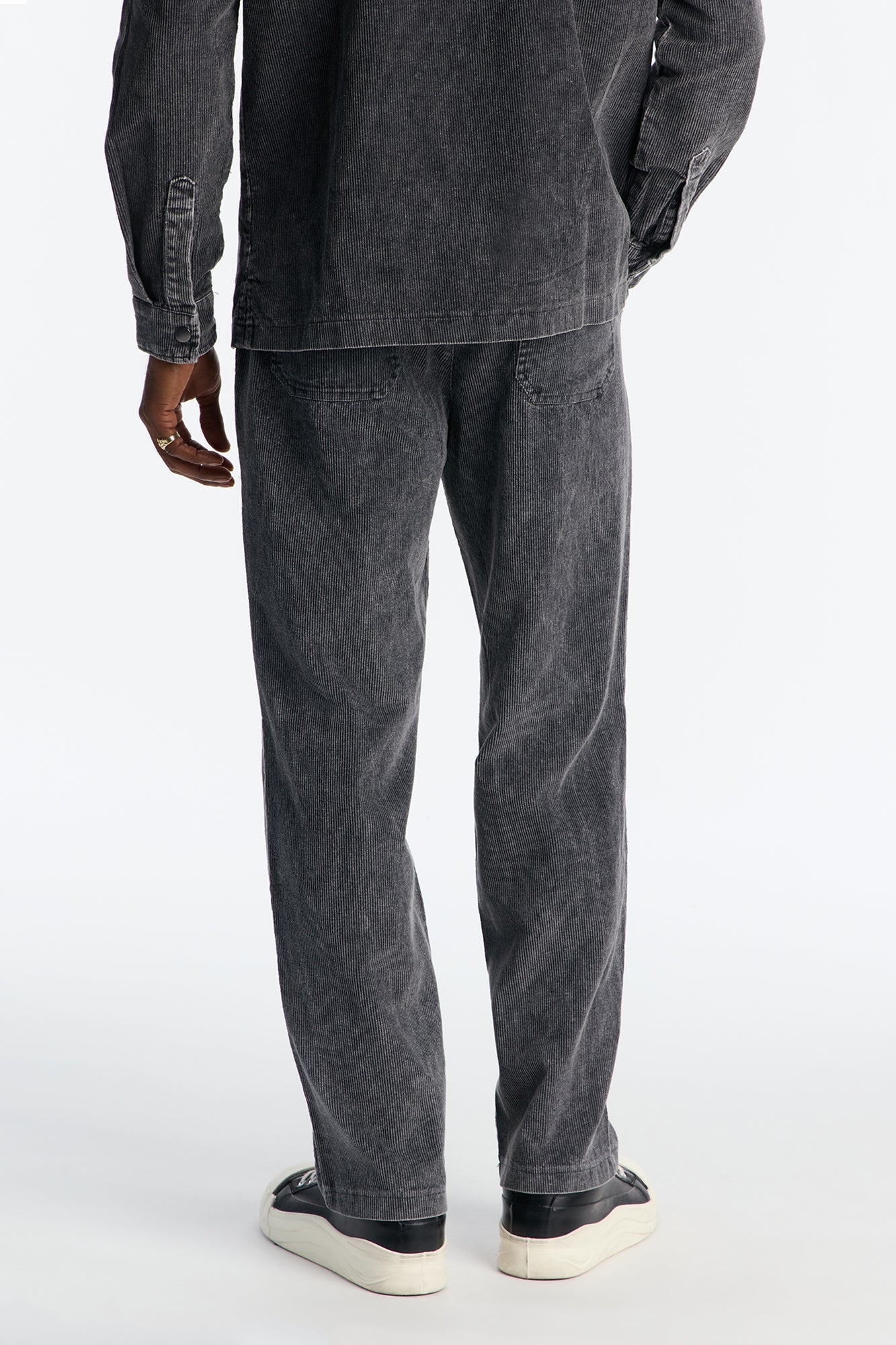 Straight Chi Town Corduroy Pant - Acid Wash Black