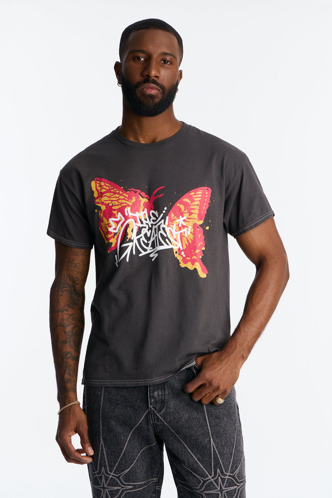 Muhammad Ali The Greatest Vintage Short Sleeve Tee - Black Wash