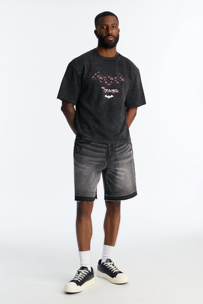 Run Around Relaxed Denim Shorts - Black Wash
