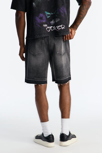 Run Around Relaxed Denim Shorts - Black Wash