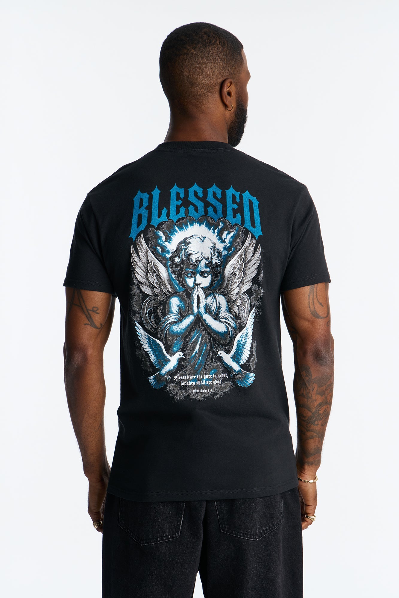 Blessed To Those For Faith In The Word Short Sleeve Tee - Black