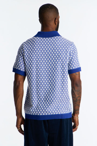 Mod Echo Johnny Collar Polo - Navy/combo