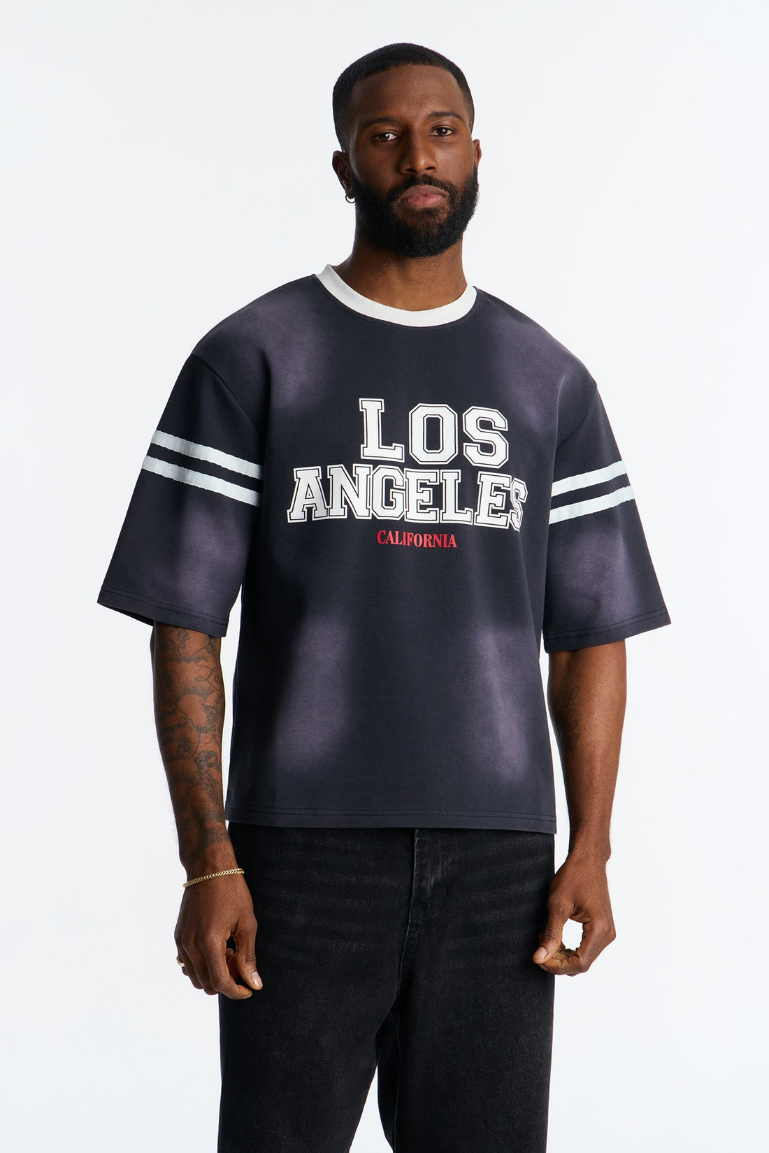 Retro Varsity HDK Tee - Black Wash