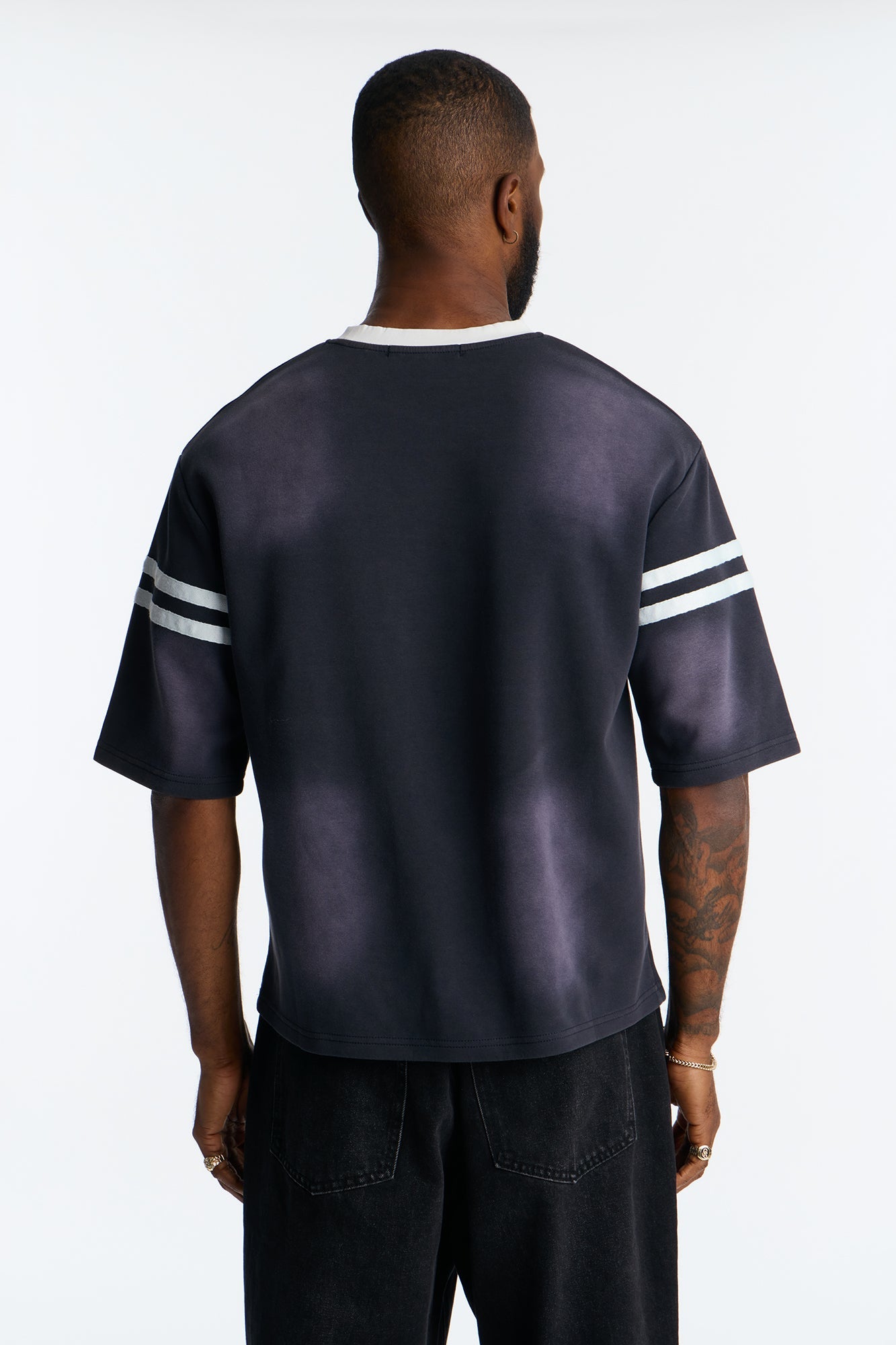 Retro Varsity HDK Tee - Black Wash