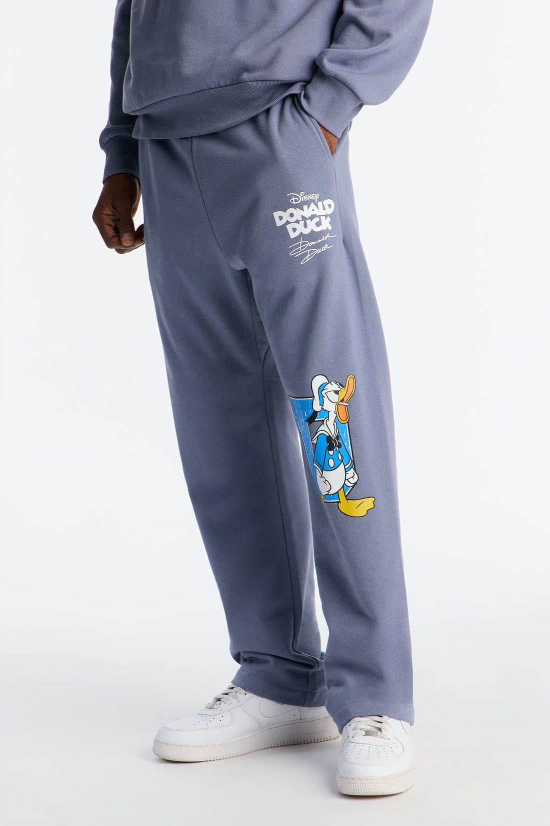Disney Aw Phooey Donald Embroidery Sweatpants - Slate Blue