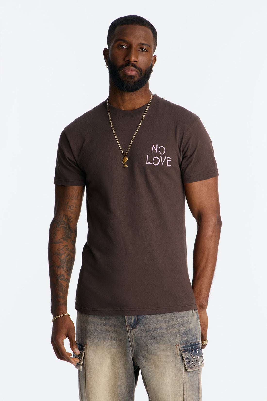 No Love And Thorns Remain Short Sleeve Tee - Chocolate