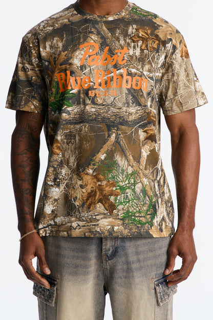 Pabst Blue Ribbon Original Short Sleeve Tee - Camouflage