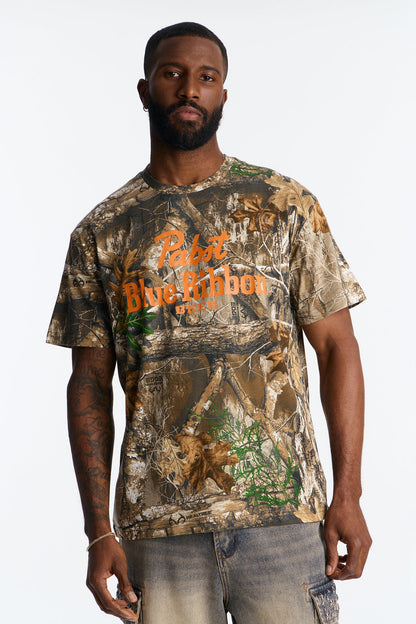 Pabst Blue Ribbon Original Short Sleeve Tee - Camouflage