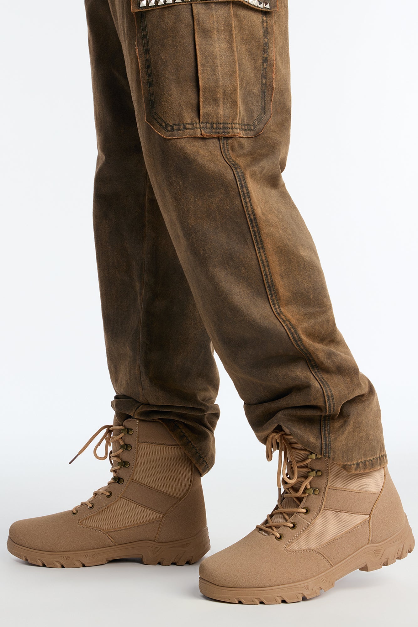 Mountaineer Lace Up Desert Combat Boot - Sand