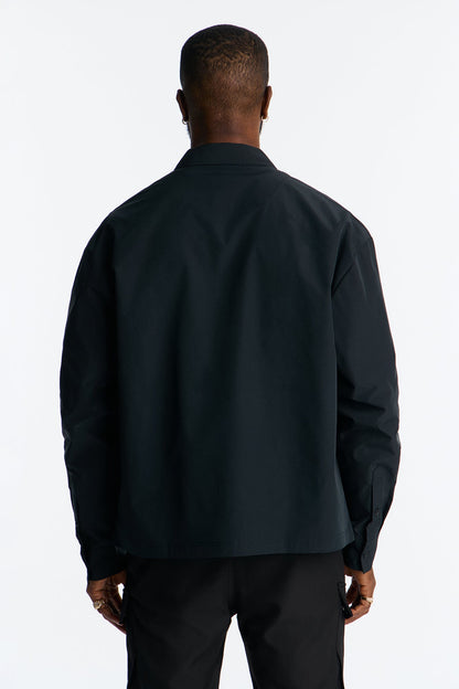 Skyline Views Button Up Shirt - Black