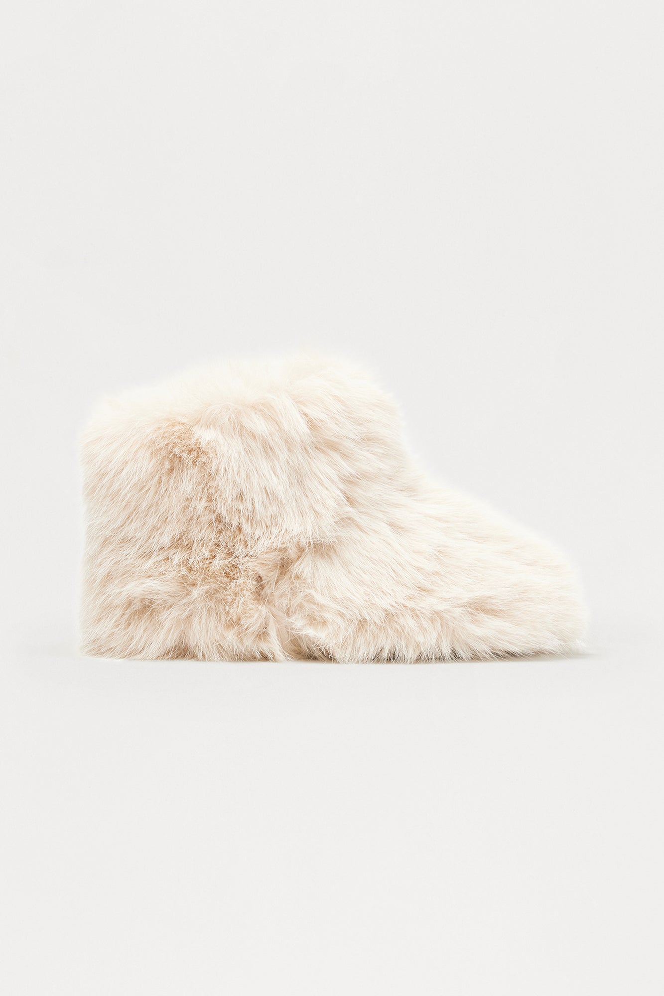 Northern Faux Fur Booties - Beige