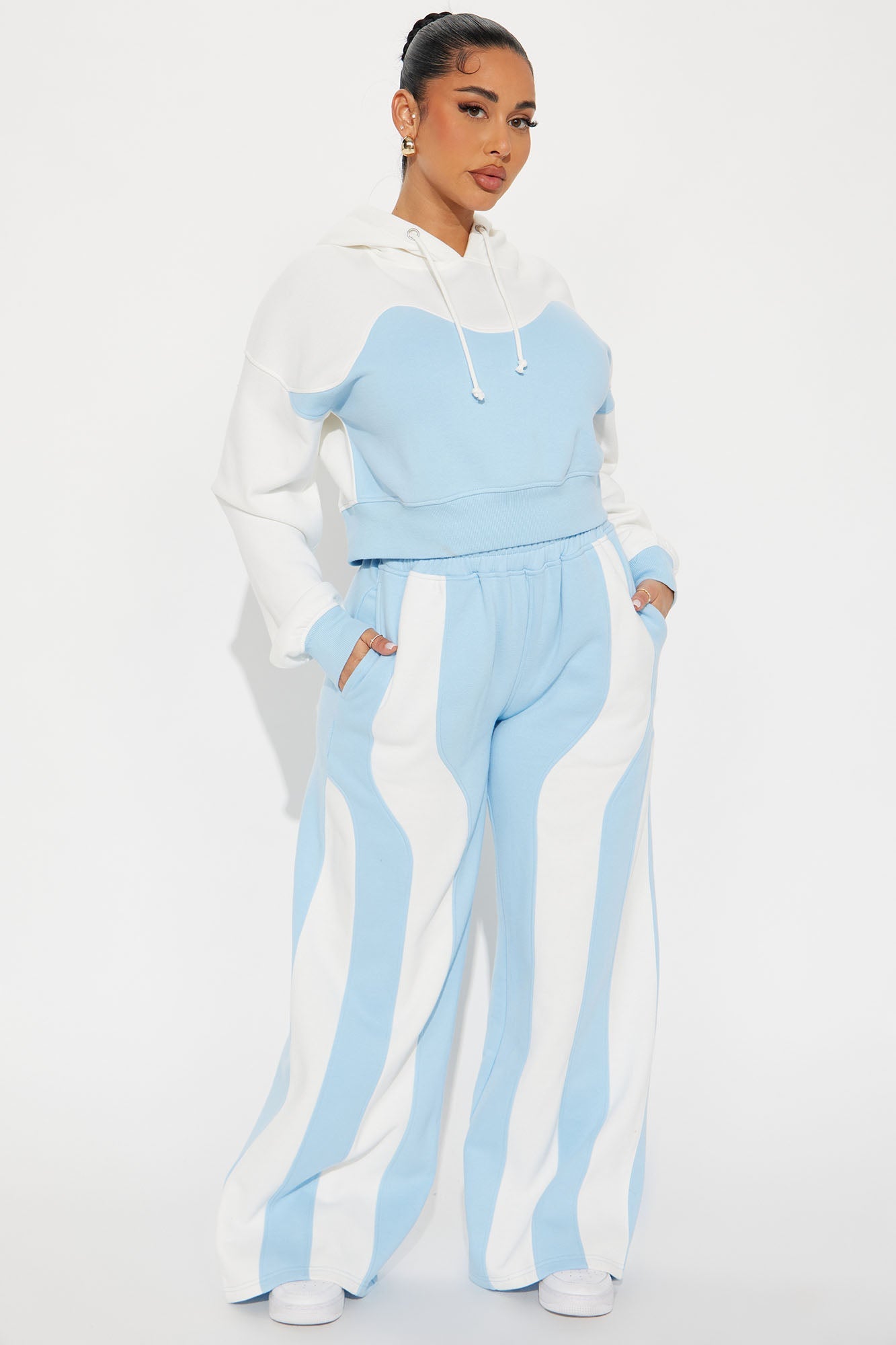Head In The Clouds Sweatsuit Set - Blue/combo