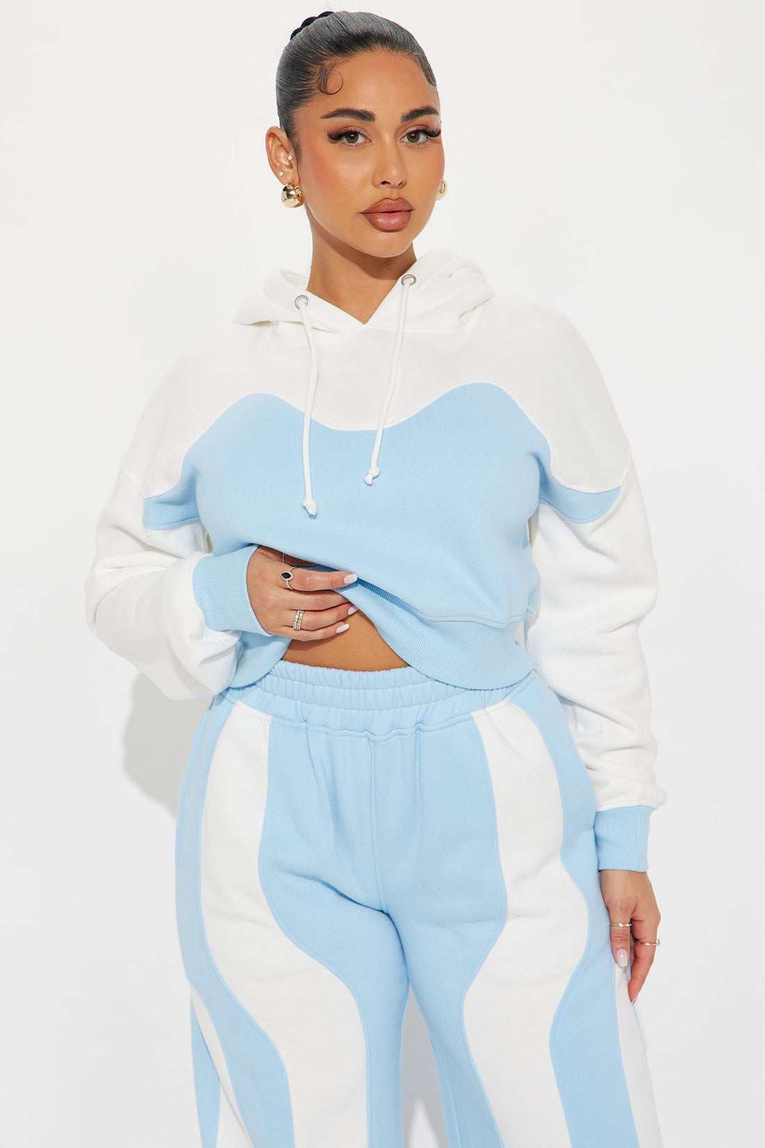 Head In The Clouds Sweatsuit Set - Blue/combo