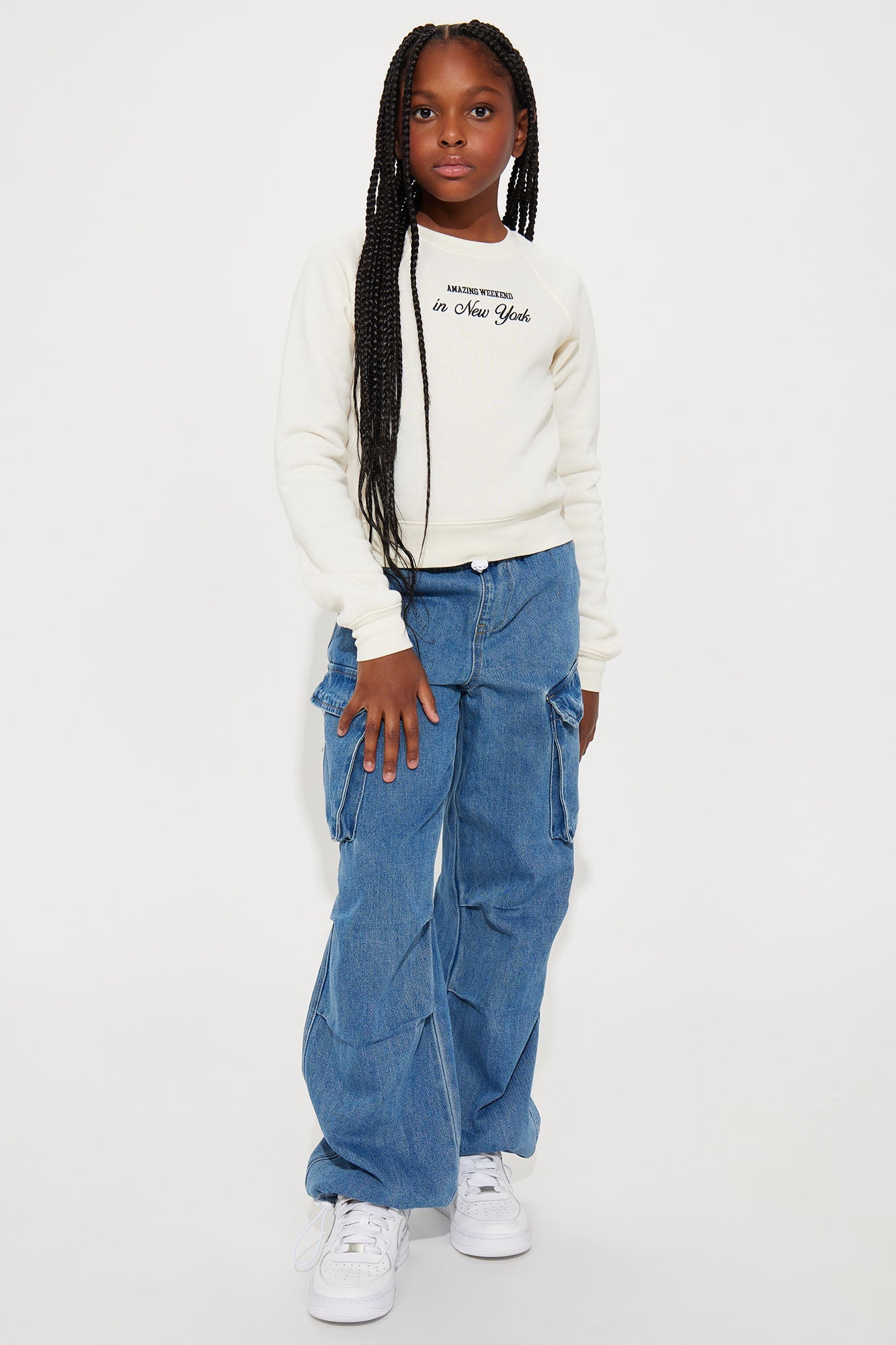 Mini So Relaxed Parachute Pant - Light Wash