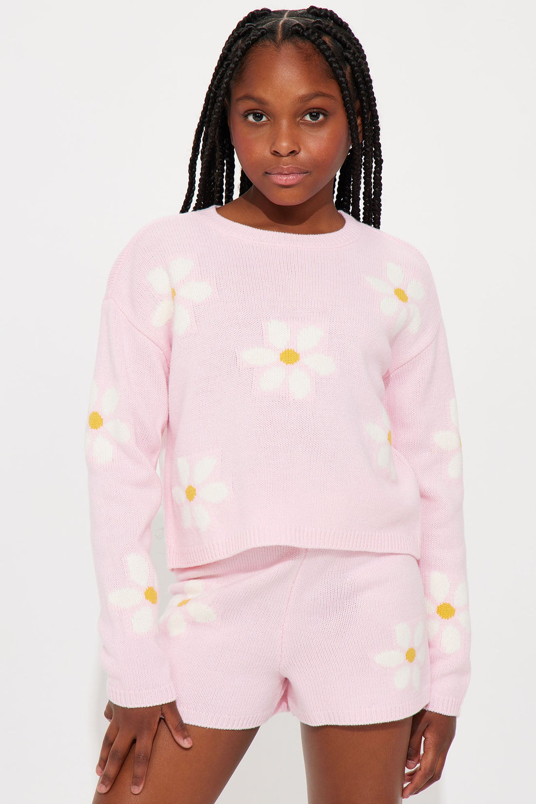 Mini Picking Petals Short Set - Pink