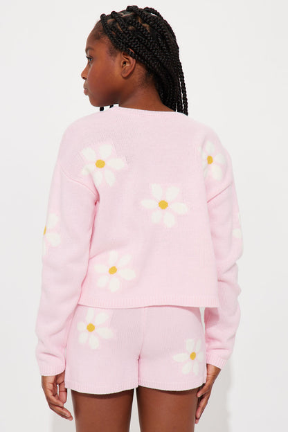 Mini Picking Petals Short Set - Pink