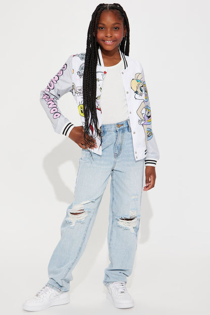 Mini Looney Tunes Varsity Windbreaker - White