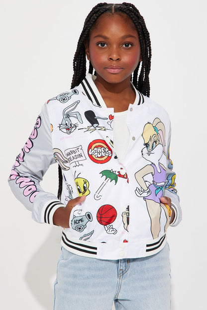 Mini Looney Tunes Varsity Windbreaker - White