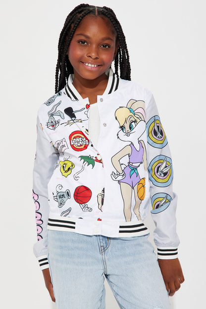 Mini Looney Tunes Varsity Windbreaker - White