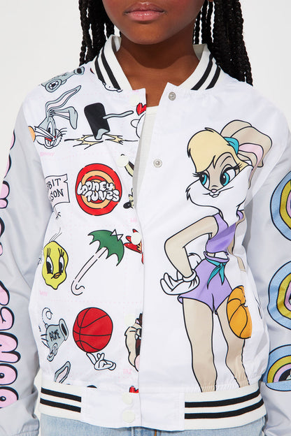 Mini Looney Tunes Varsity Windbreaker - White