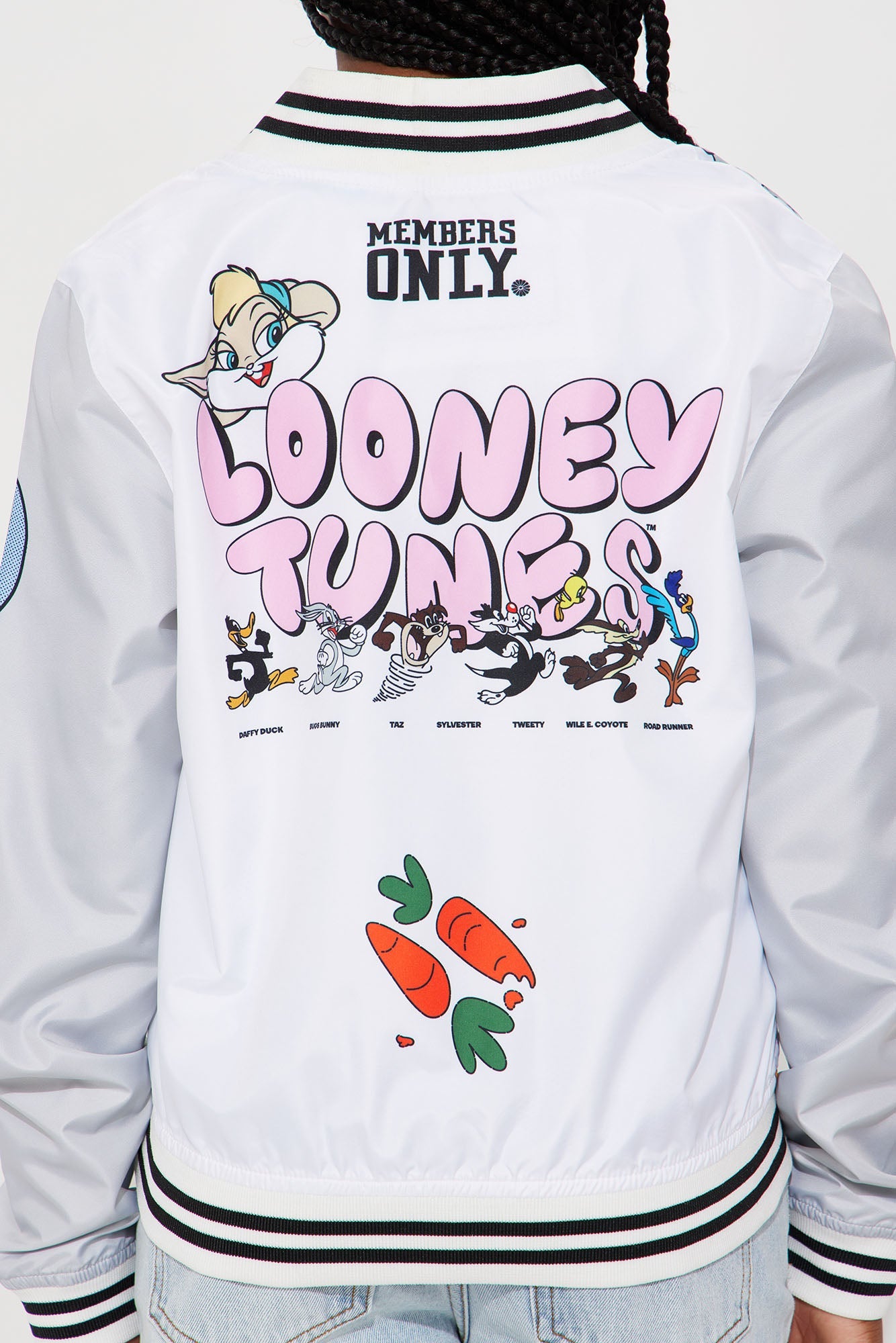 Mini Looney Tunes Varsity Windbreaker - White