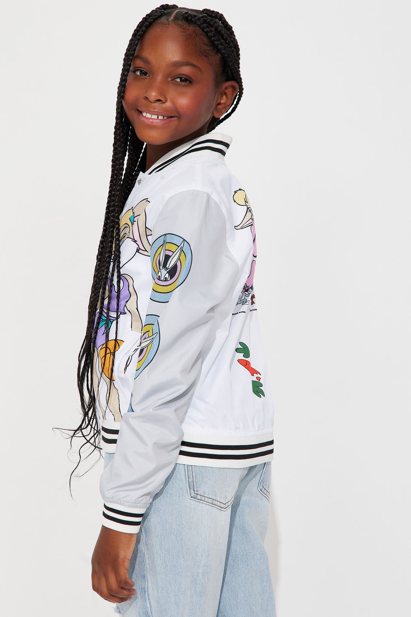 Mini Looney Tunes Varsity Windbreaker - White