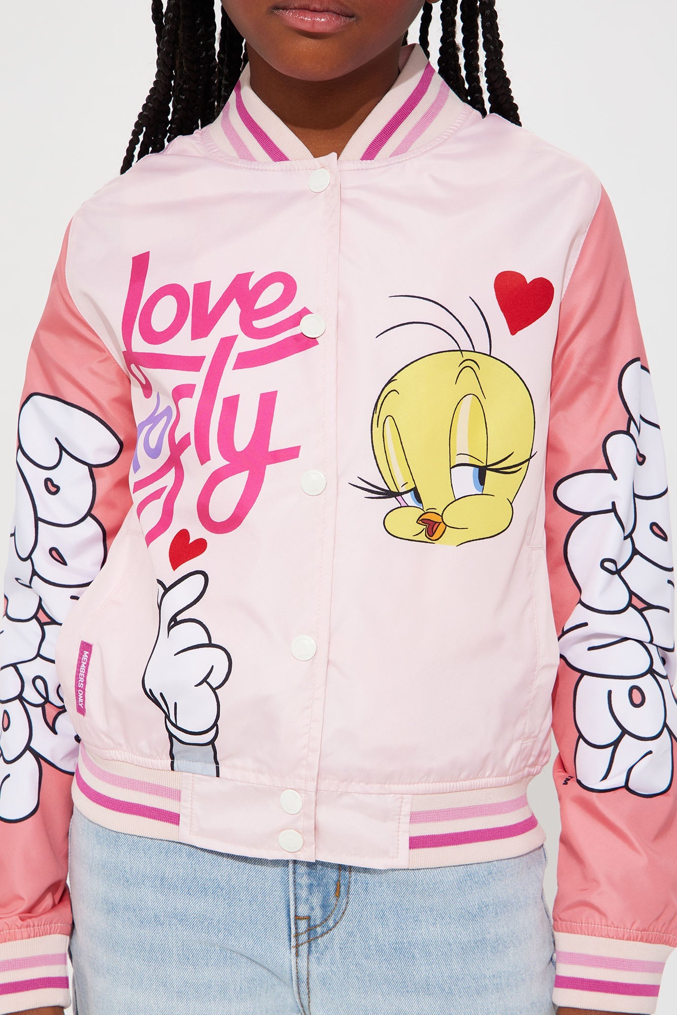 Mini Love To Fly Varsity Windbreaker - Pink