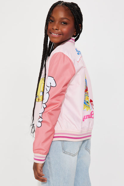 Mini Love To Fly Varsity Windbreaker - Pink