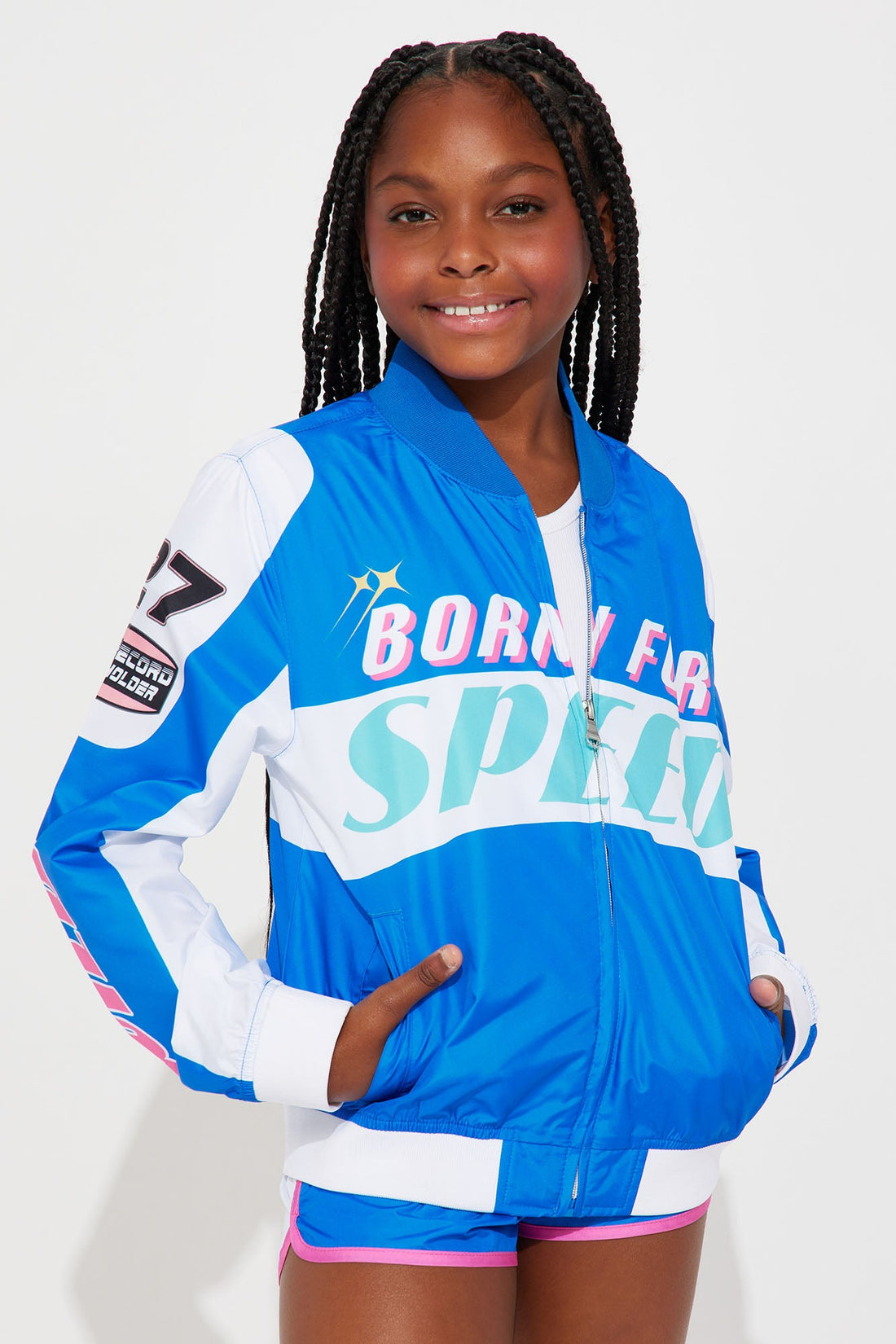 Mini Born For Speed Windbreaker Set - Royal