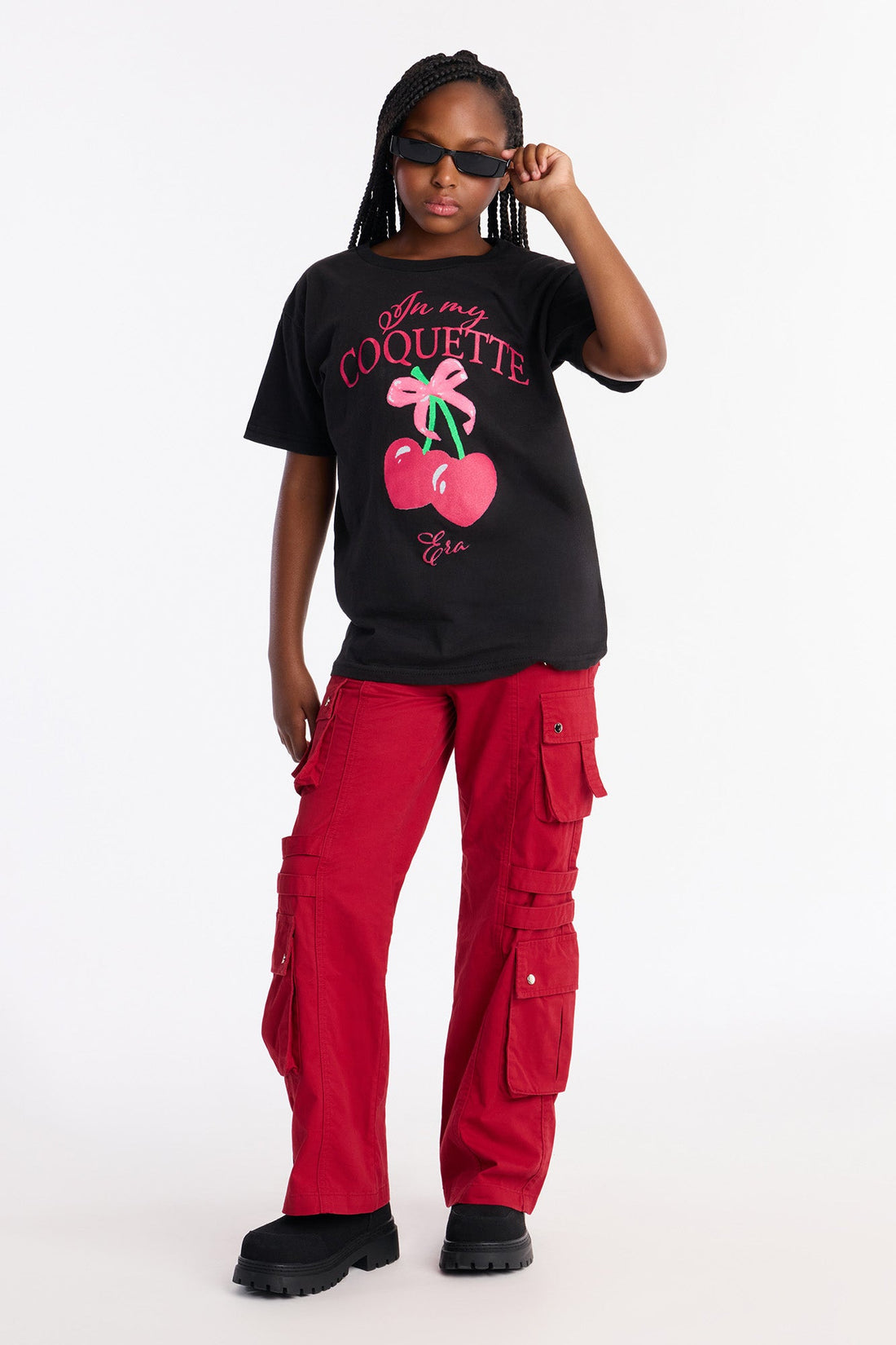 Mini In My Coquette Era Short Sleeve T-Shirt - Black