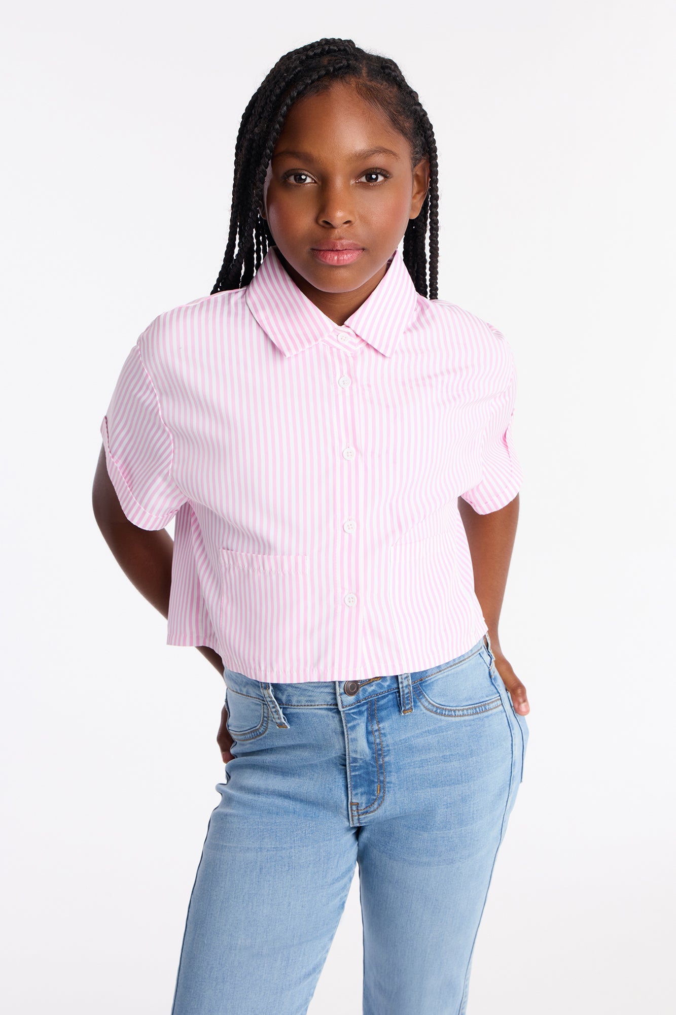 Mini By The Bay Striped Shirt - Pink/combo