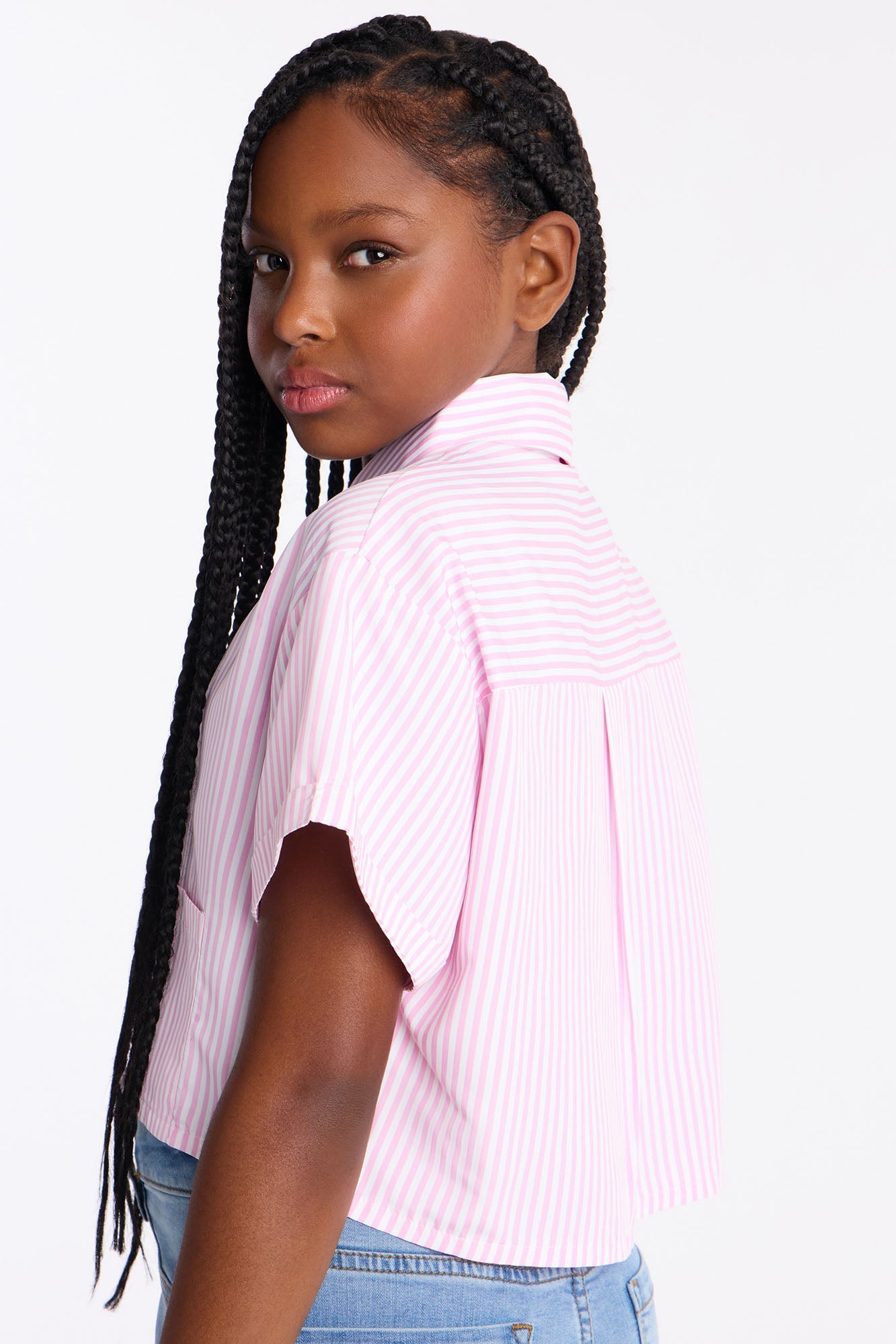 Mini By The Bay Striped Shirt - Pink/combo