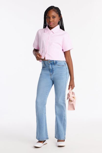 Mini Deep In My Soul Flare Jeans II - Light Wash