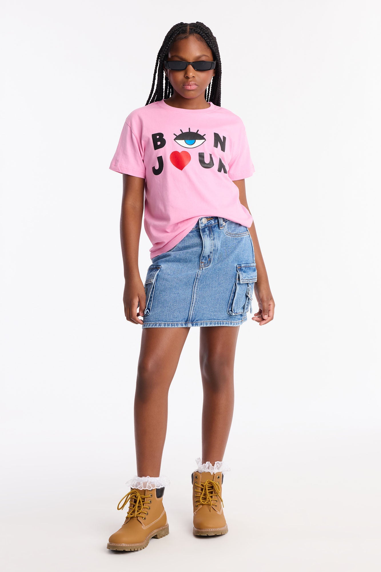 Mini Bonjour T-Shirt - Blush