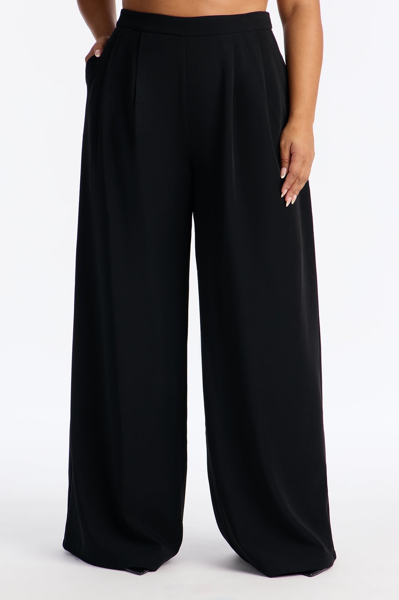 Independent Woman Wide Leg Trouser - Black
